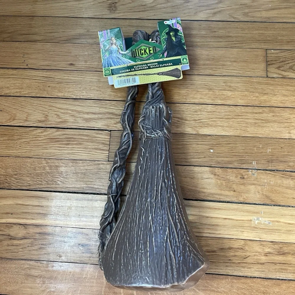 NEW Wicked Elphaba Broom Plastic Toy Broom Halloween Costume Play Dress Up